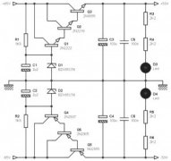 基于晶体管的双输出电源电路图