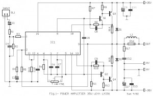 基于LM391的35W音频放大器电路图