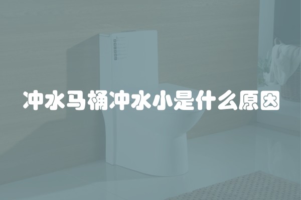 冲水马桶冲水小是什么原因