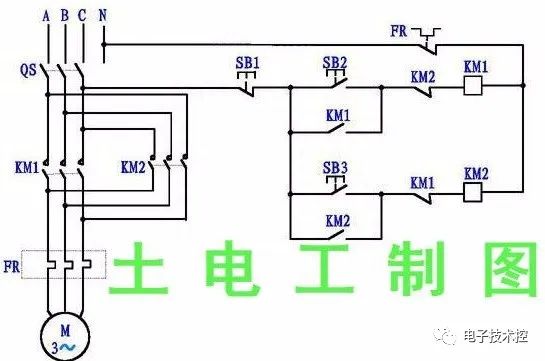 三相异步电动机正反转电路图和工作原理讲解