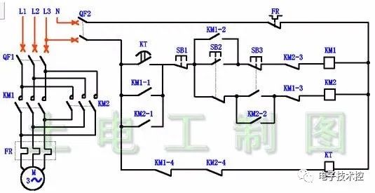 三相异步电动机正反转电路图和工作原理讲解