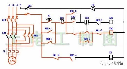 三相异步电动机正反转电路图和工作原理讲解