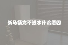 新马桶充不进水什么原因