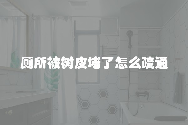 厕所被树皮堵了怎么疏通