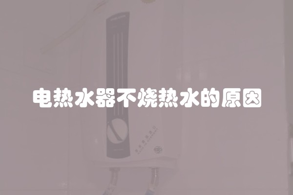 电热水器不烧热水的原因