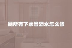 厕所有下水管漏水怎么修