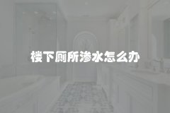 楼下厕所渗水怎么办