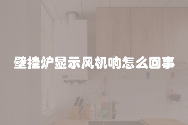 壁挂炉显示风机响怎么回事