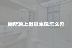 厕所顶上出现水珠怎么办