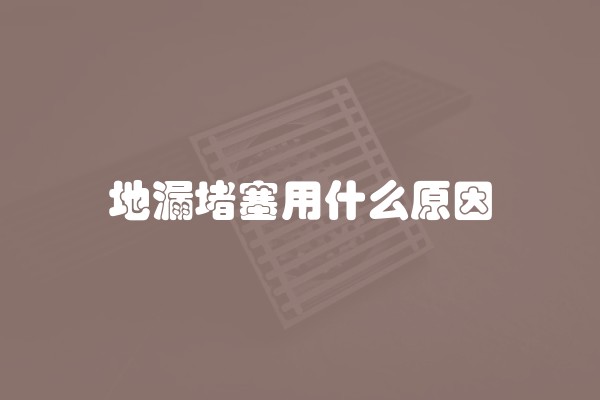 地漏堵塞用什么原因