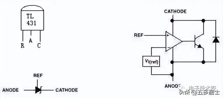 基准电源器件的类型及其工作原理 TL431基准电源器件电路图