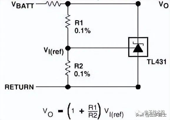 基准电源器件的类型及其工作原理 TL431基准电源器件电路图