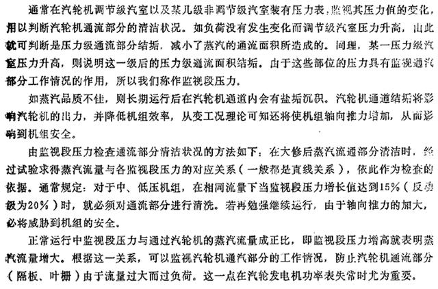 汽轮机运行中监视项目及运行调整