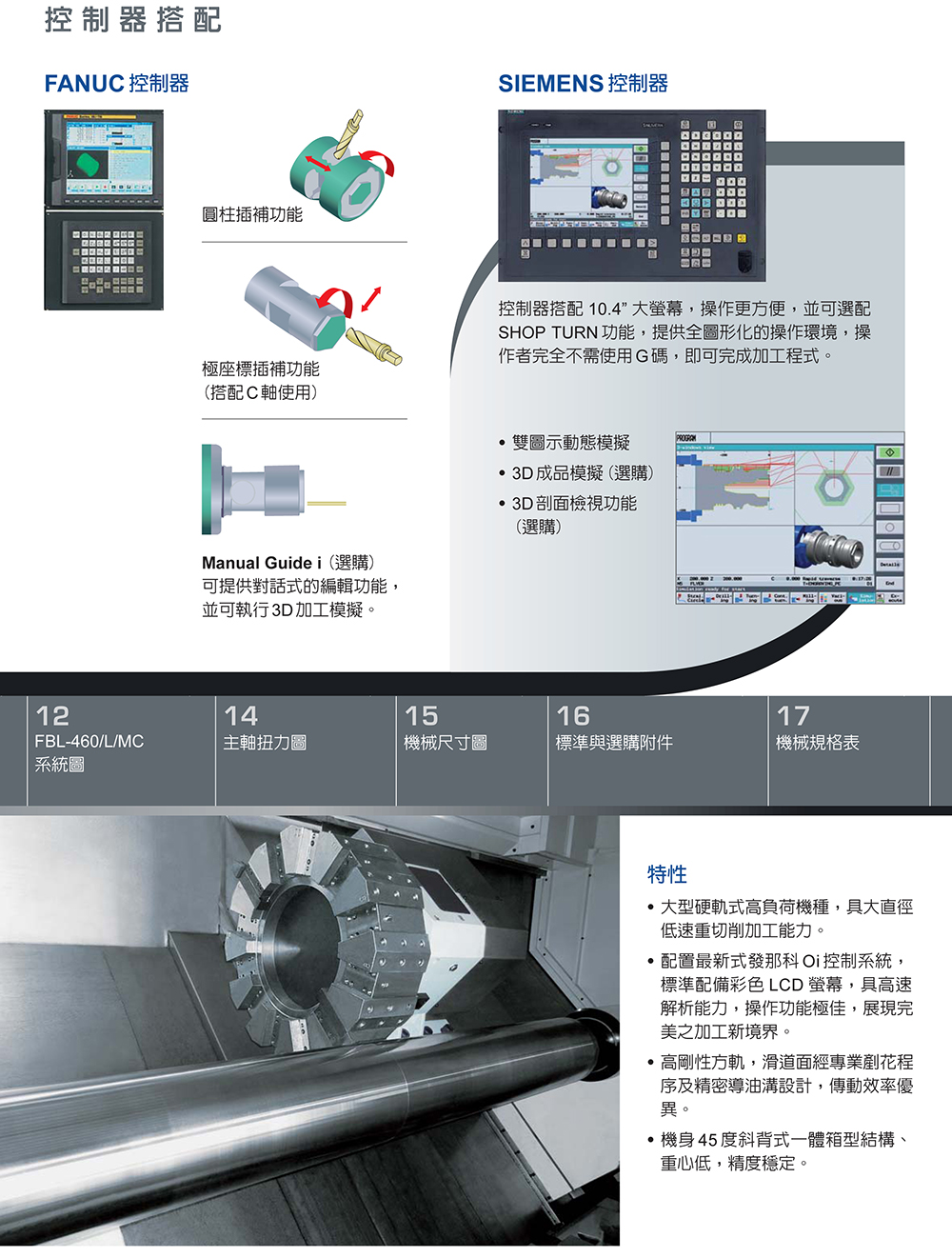 中国台湾福硕 FBL-360/460/L/MC/硬轨数控车床