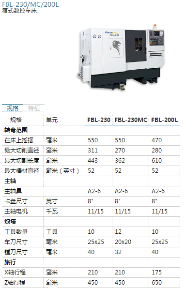 福硕科技,数控车床FBL-360,460L,MC,FBL-230MC,200L,FBL-300L,M