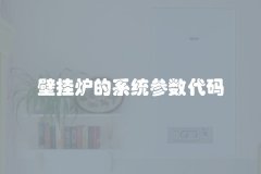 壁挂炉的系统参数代码