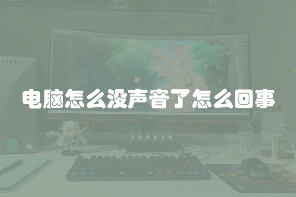 电脑怎么没声音了怎么回事