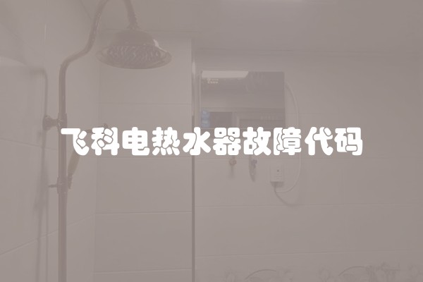 飞科电热水器故障代码