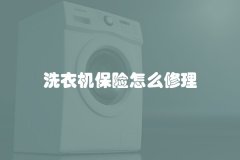 洗衣机保险怎么修理