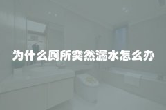 为什么厕所突然漏水怎么办