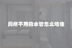 厕所不用的水管怎么堵住