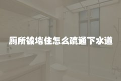 厕所被堵住怎么疏通下水道