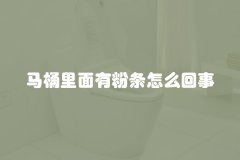 马桶里面有粉条怎么回事