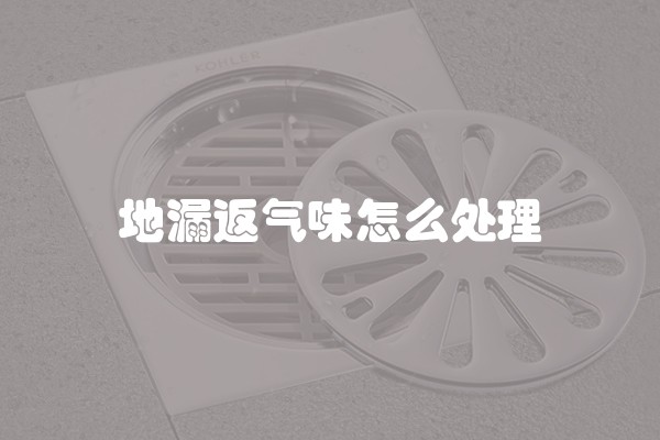 地漏返气味怎么处理