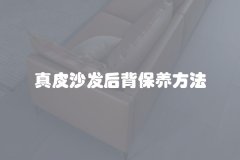 真皮沙发后背保养方法