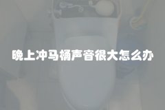 晚上冲马桶声音很大怎么办