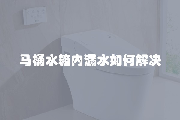 马桶水箱内漏水如何解决