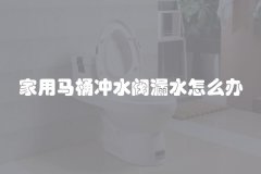 家用马桶冲水阀漏水怎么办