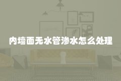 内墙面无水管渗水怎么处理