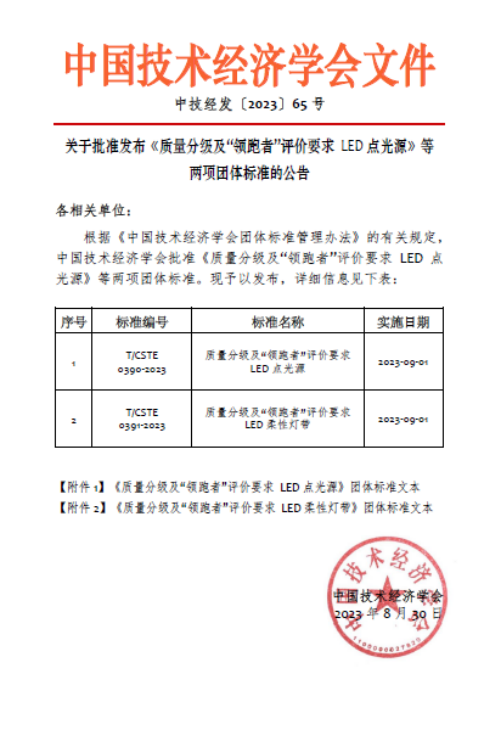 LED柔性灯带、LED点光源两项领跑者标准正式发布