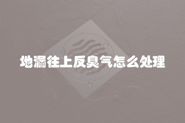 地漏往上反臭气怎么处理