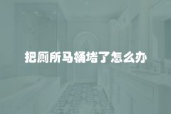 把厕所马桶堵了怎么办