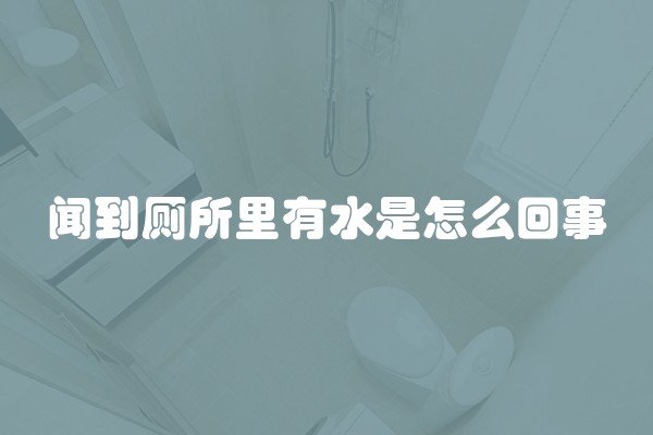 闻到厕所里有水是怎么回事