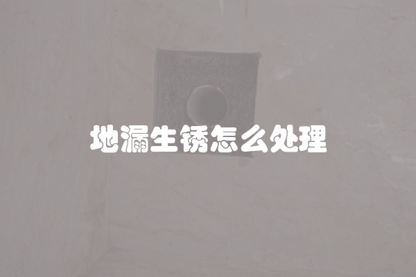 地漏生锈怎么处理