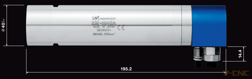 NAKANISHI 大扭矩自动换刀 电主轴 NR4040-AQC，前端分离式电主轴