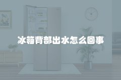 冰箱背部出水怎么回事