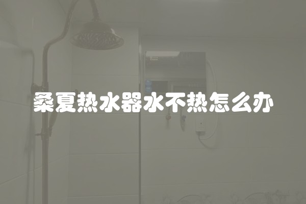 桑夏热水器水不热怎么办