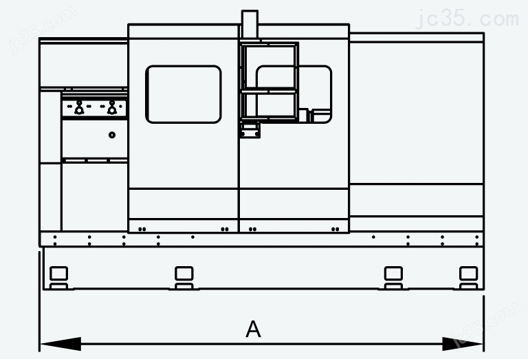 优冈股份 LA26，LA30，LA35，LA40 床面旋径660mm 平床身CNC车床