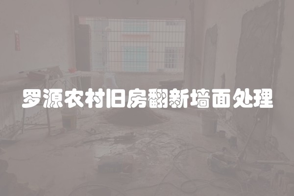 罗源农村旧房翻新墙面处理