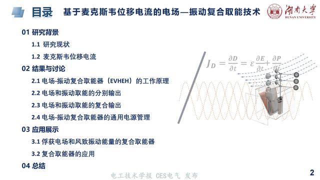 湖大陈赦副教授：基于麦克斯韦位移电流的电场振动复合取能技术