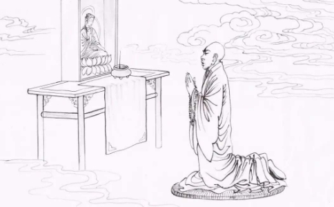 莲宗二祖善导大师长跪念佛