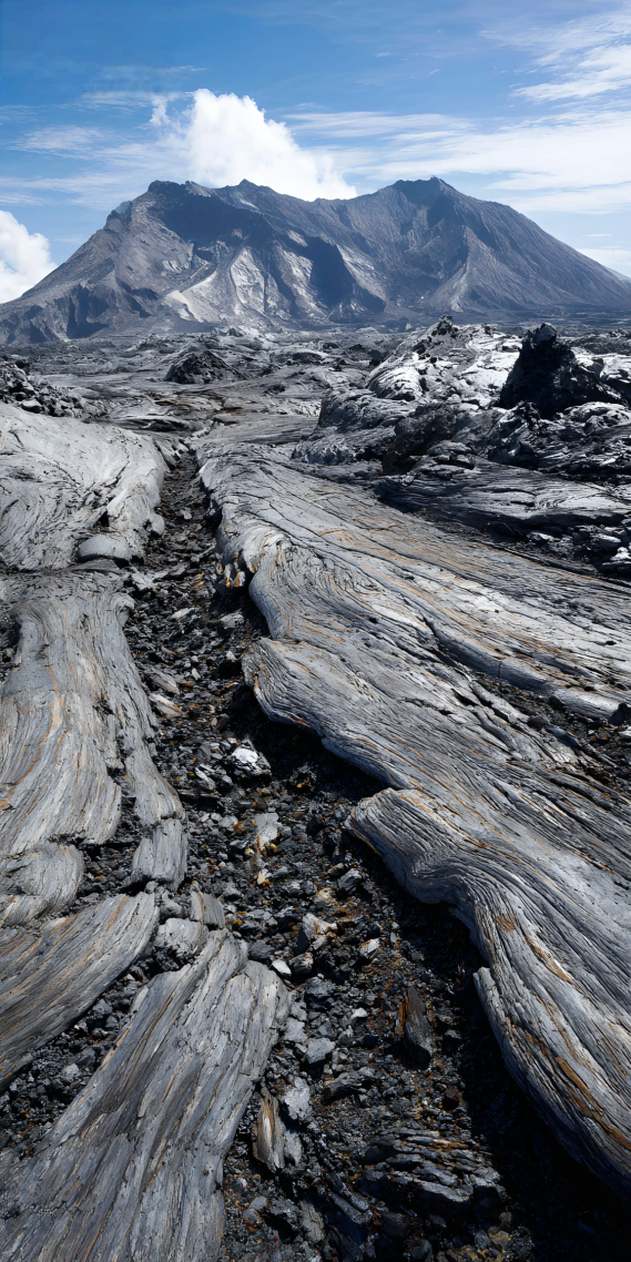 熔岩之痕，火山之骨