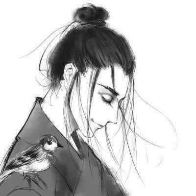 〈陈情〉黑白男生动漫丧系头像 世界大雨磅礴，万物苟且而活
