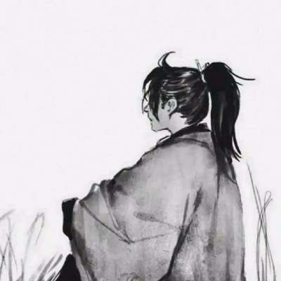 〈陈情〉黑白男生动漫丧系头像 世界大雨磅礴，万物苟且而活