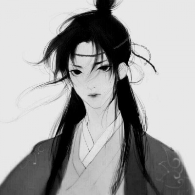 〈陈情〉黑白男生动漫丧系头像 世界大雨磅礴，万物苟且而活