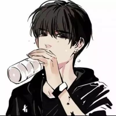 动漫男头：“面无表情的擦肩而过都是装的，但回头看你是真的”